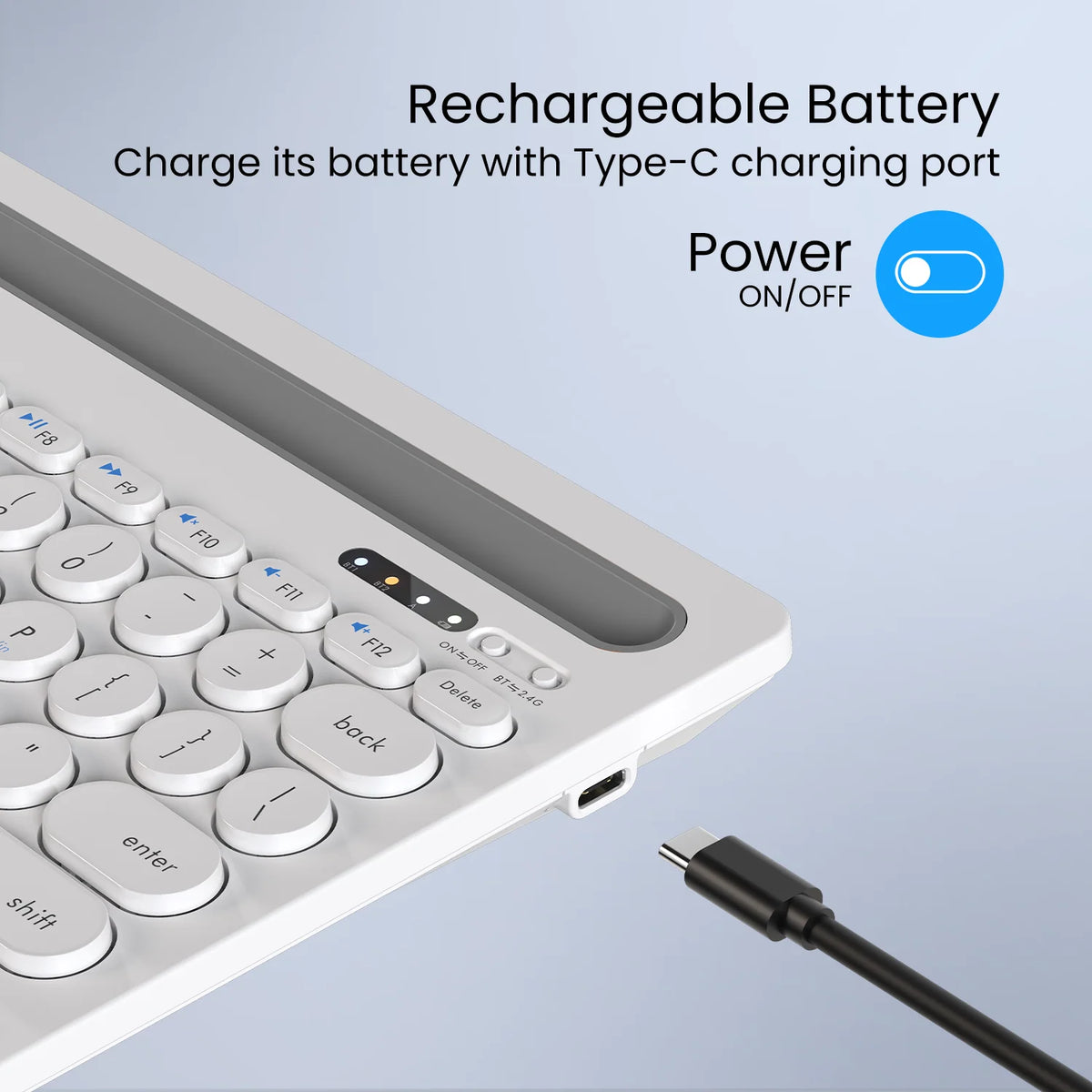 Bubble Dock Wireless Multi-Device Keyboard
