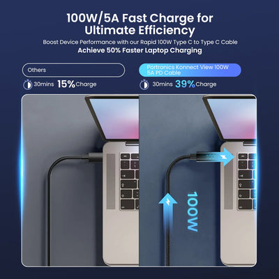Konnect View 100W Type-C Charging Cable