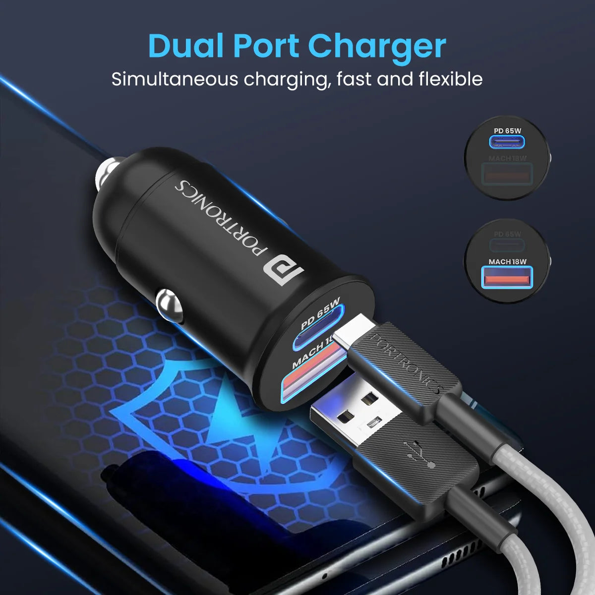Car Power 65 Car Charger