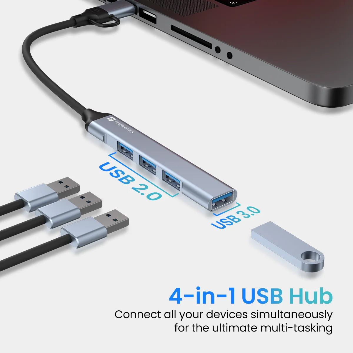 Mport 31 Pro 4-in-1 USB Hub