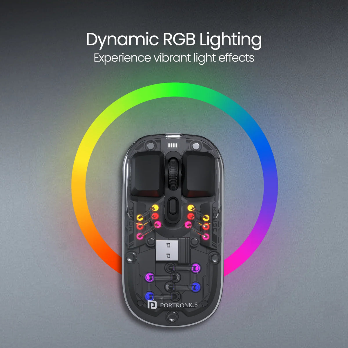Toad 5 Transparent Wireless RGB Mouse