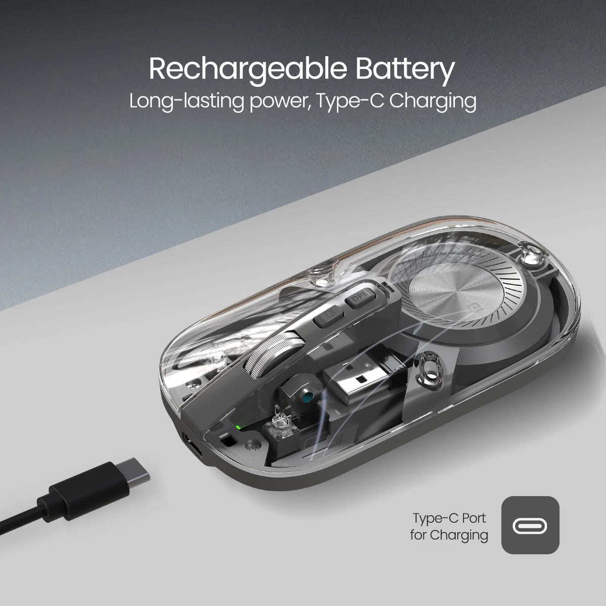 Toad 8 Transparent Wireless Optical Mouse