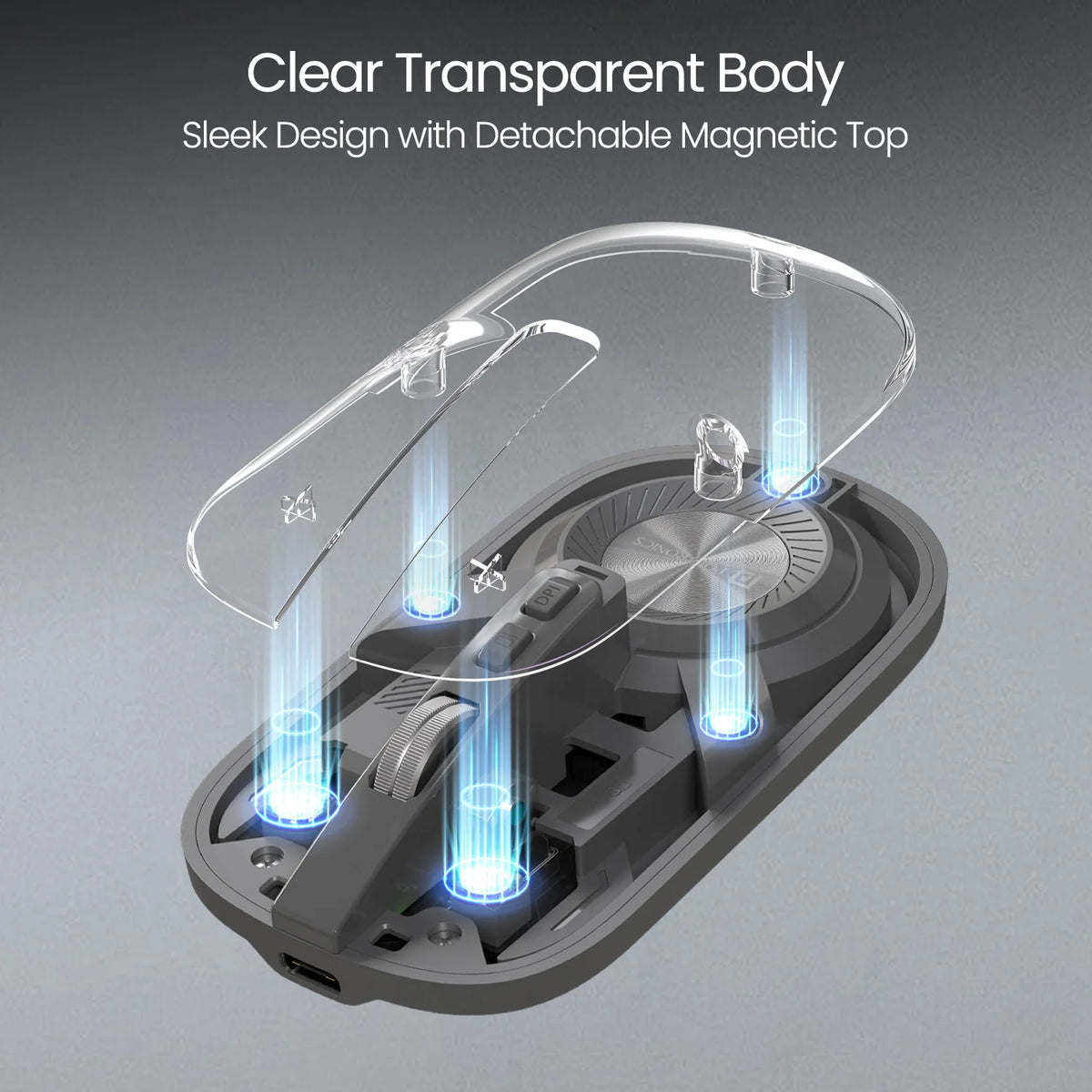 Toad 8 Transparent Wireless Optical Mouse