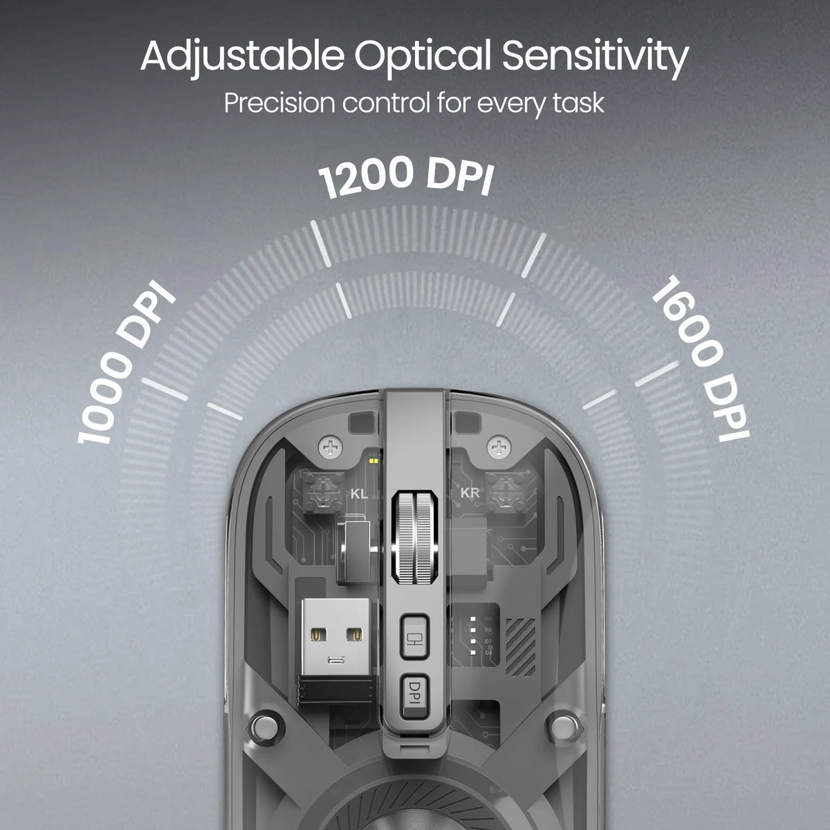 Toad 8 Transparent Wireless Optical Mouse