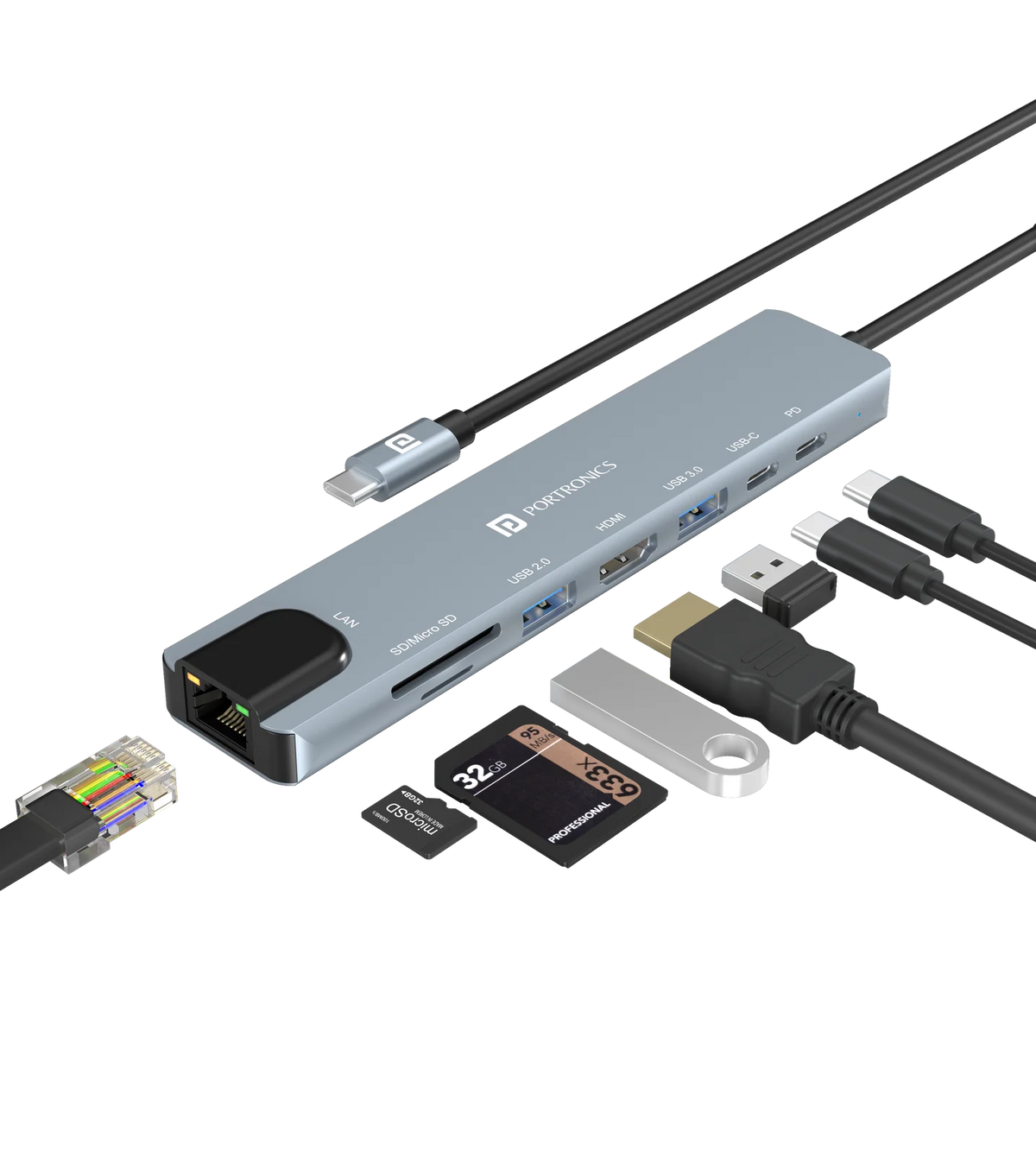 Mport 8 8-in-1 USB-C Hub