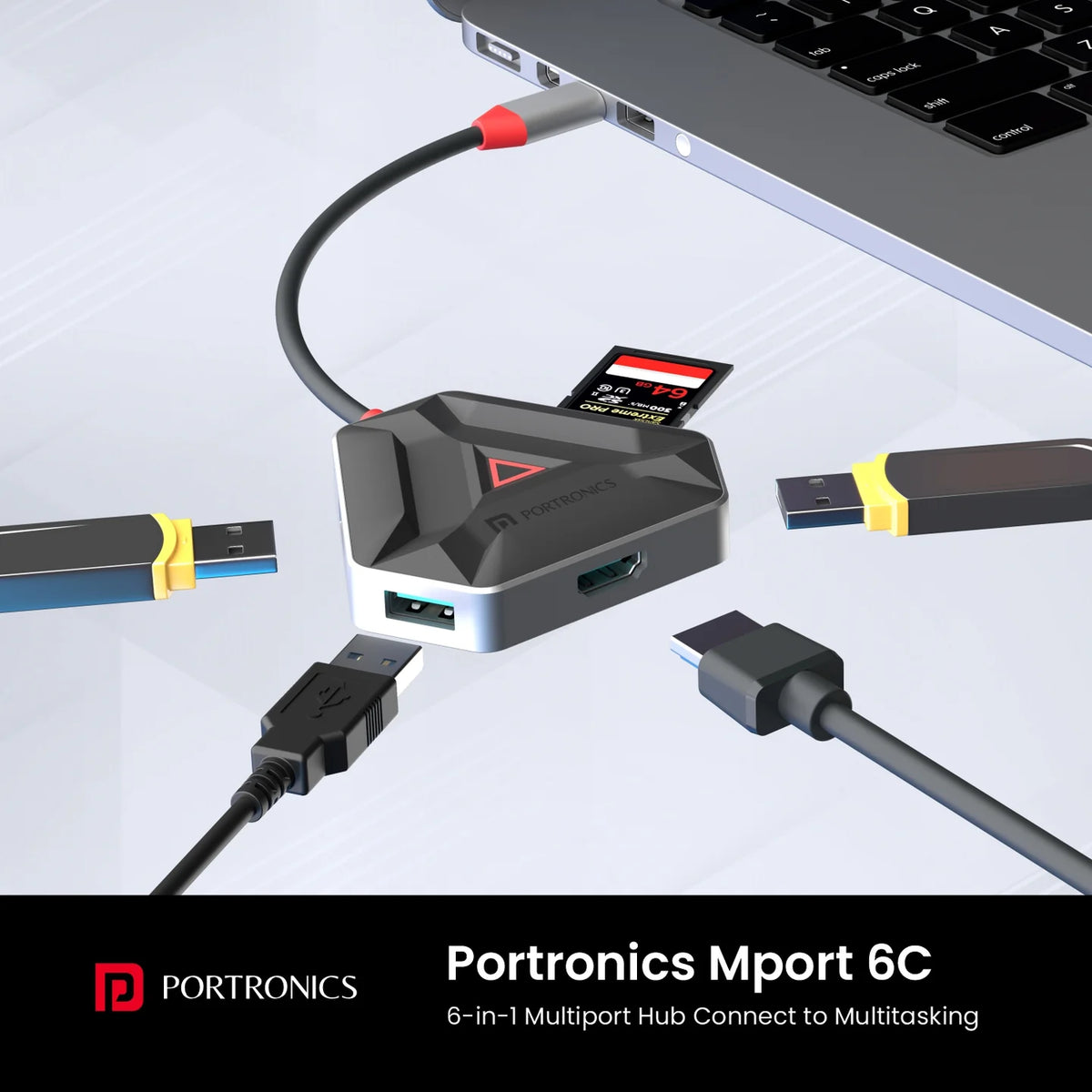 MPort 6C 6-in-1 USB-C Multiport Hub