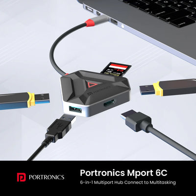 MPort 6C 6-in-1 USB-C Multiport Hub