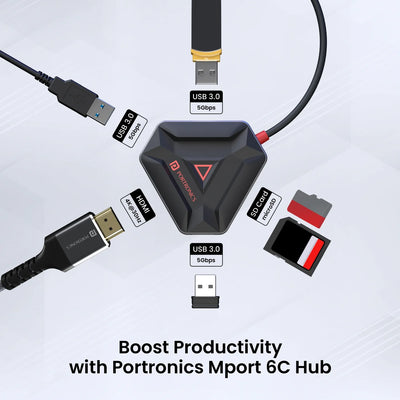 MPort 6C 6-in-1 USB-C Multiport Hub