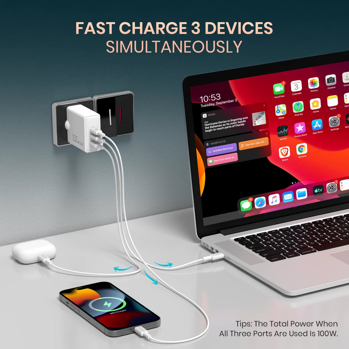Adapto 100 100W GaN Multiport Charger