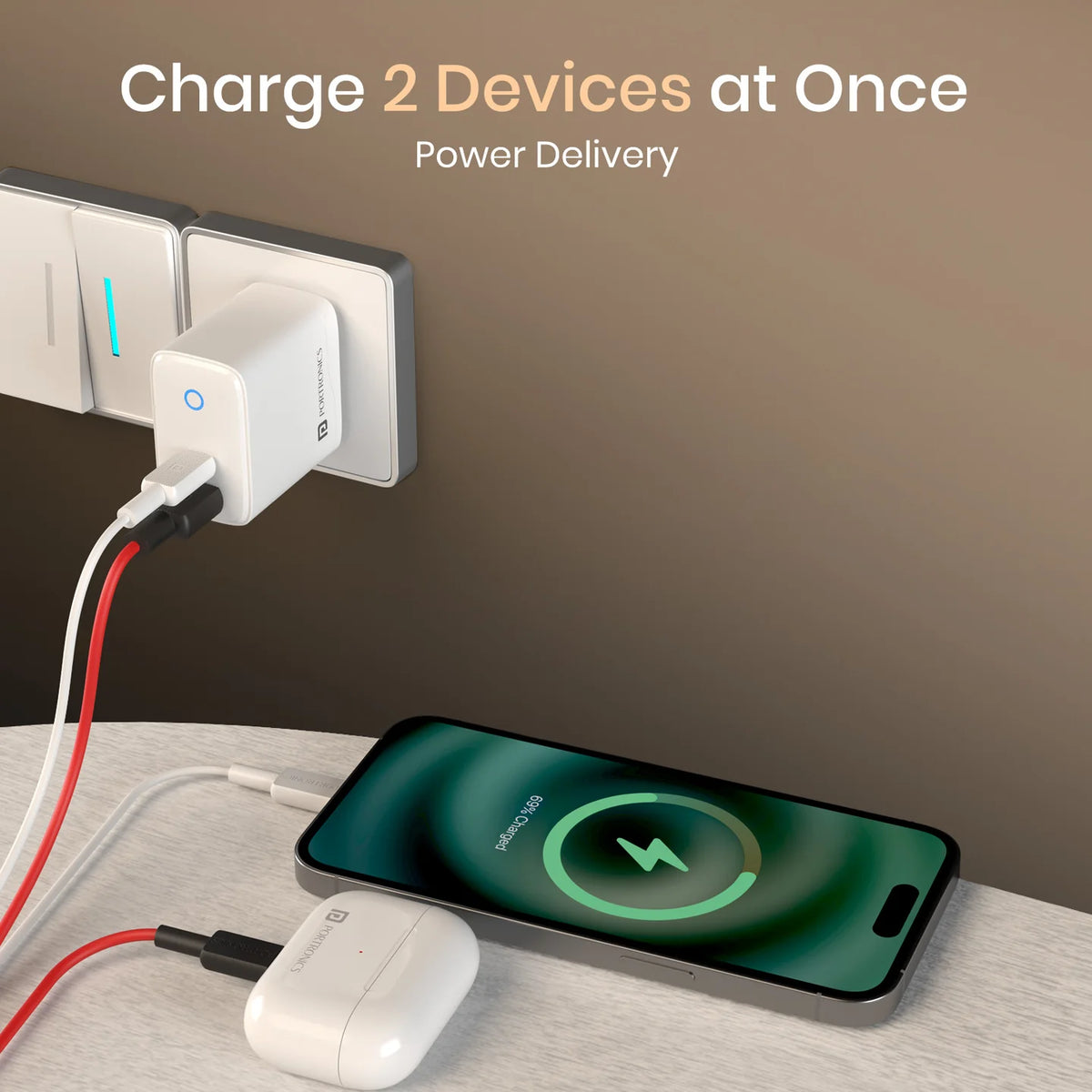 Adapto 35B 35W Dual Port Fast Charger