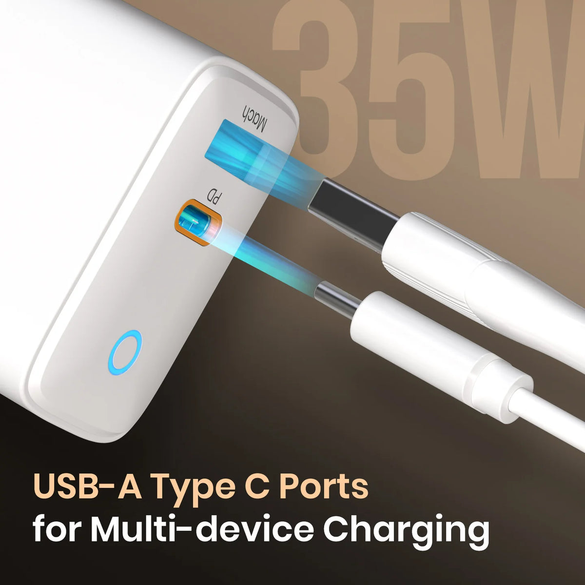 Adapto 35B 35W Dual Port Fast Charger
