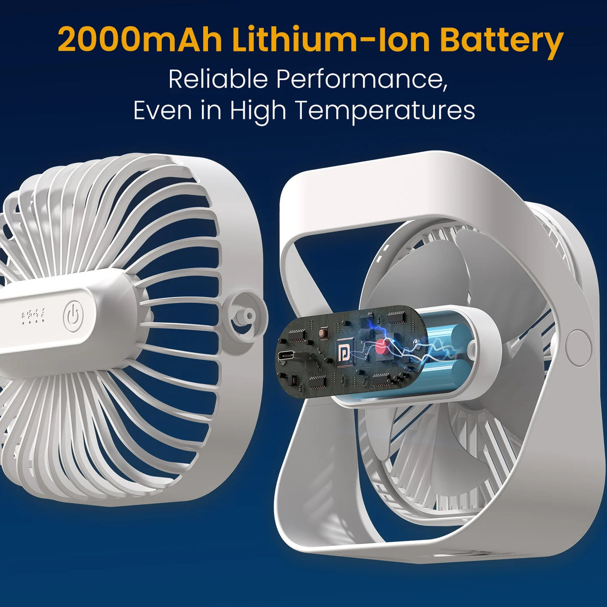 CoolCube Mini 2000mAh Portable Desk Fan