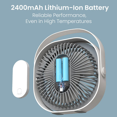 CoolCube 2400mAh Portable Desktop Fan