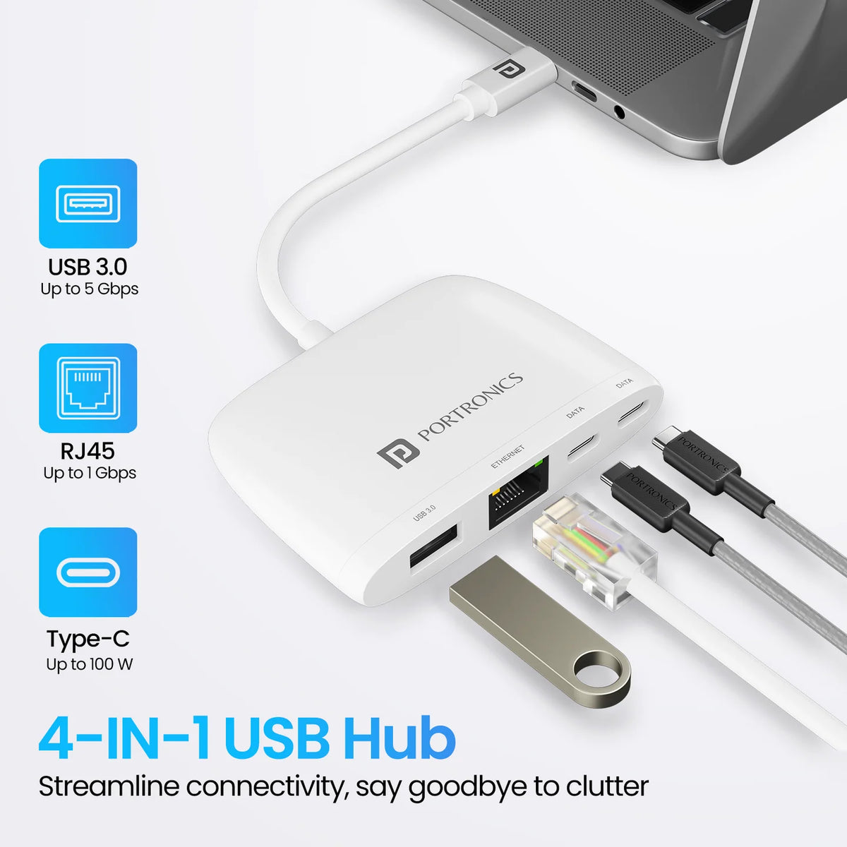 Mport 41 4-in-1 USB Hub