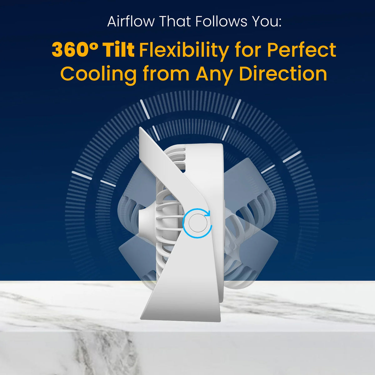 CoolCube Mini 2000mAh Portable Desk Fan