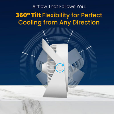 CoolCube Mini 2000mAh Portable Desk Fan