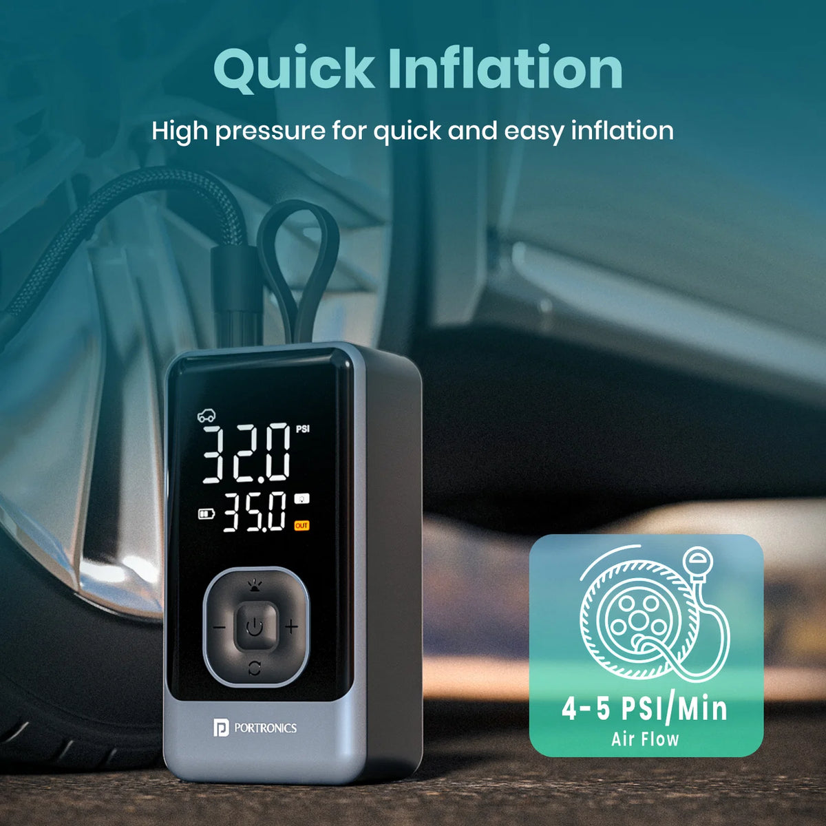 Vayu 8.0 150 PSI Portable Tyre Inflator