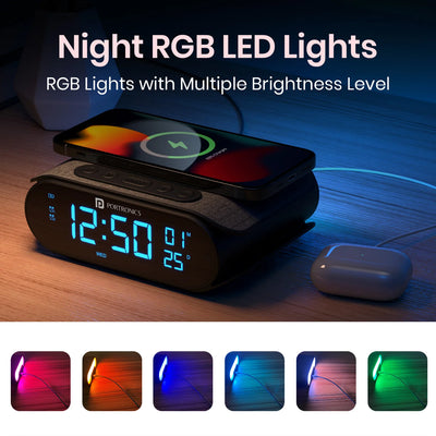 VoltClock 15W Wireless Charger Alarm Clock