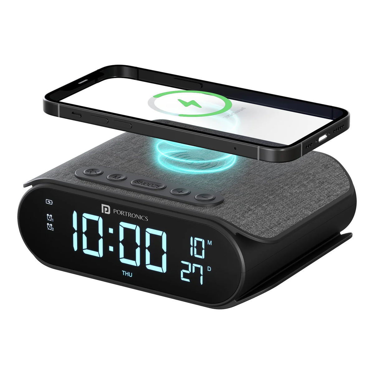 VoltClock 15W Wireless Charger Alarm Clock