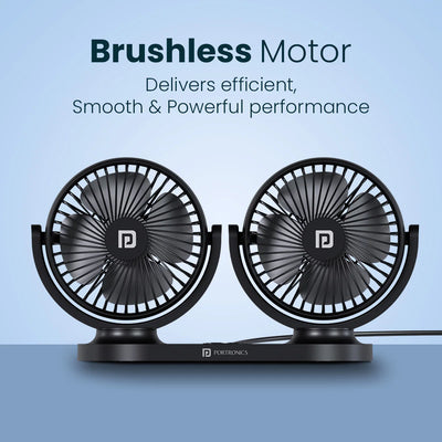 Twin Cool Dual Head USB Car Fan