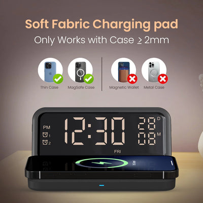 Freedom 4E 15W Wireless Charger Alarm Clock