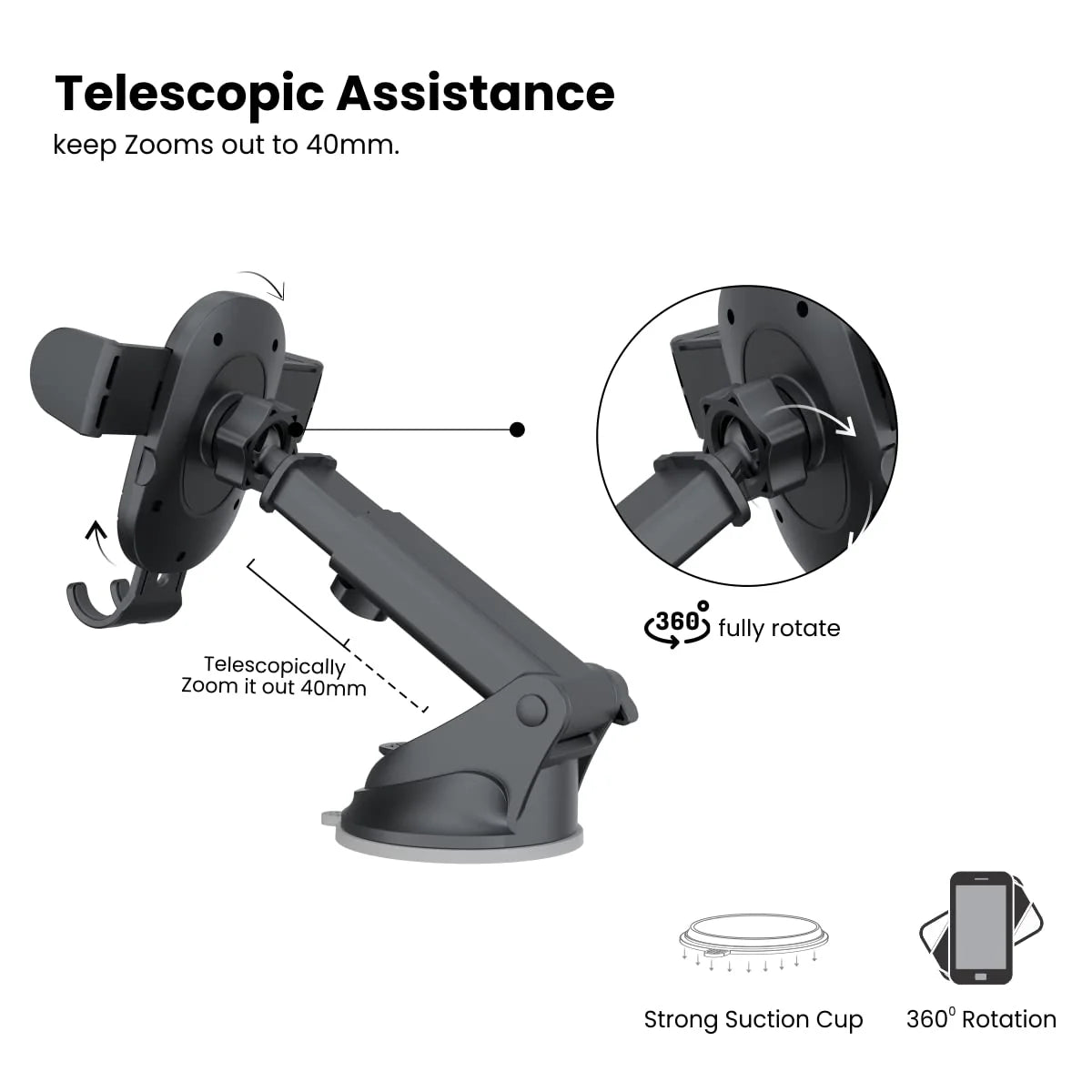 Clamp M2 Universal Car Phone Holder