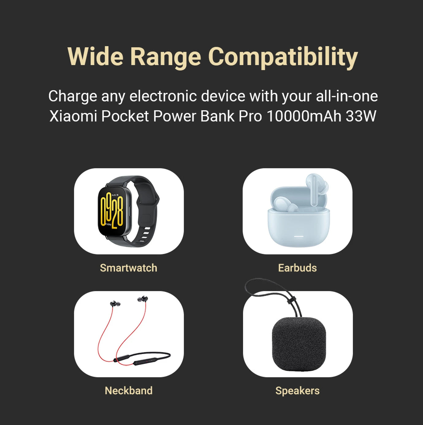 10000mAh 33W Pocket Power Bank 