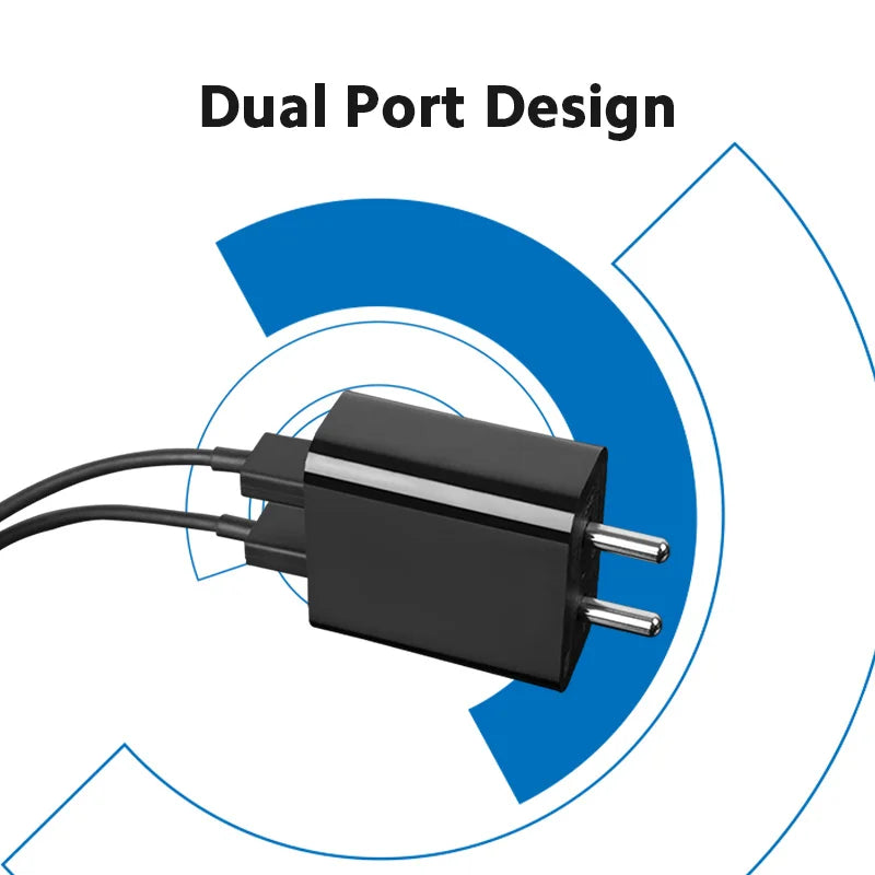 18W Dual USB-A Power Adapter #color_black