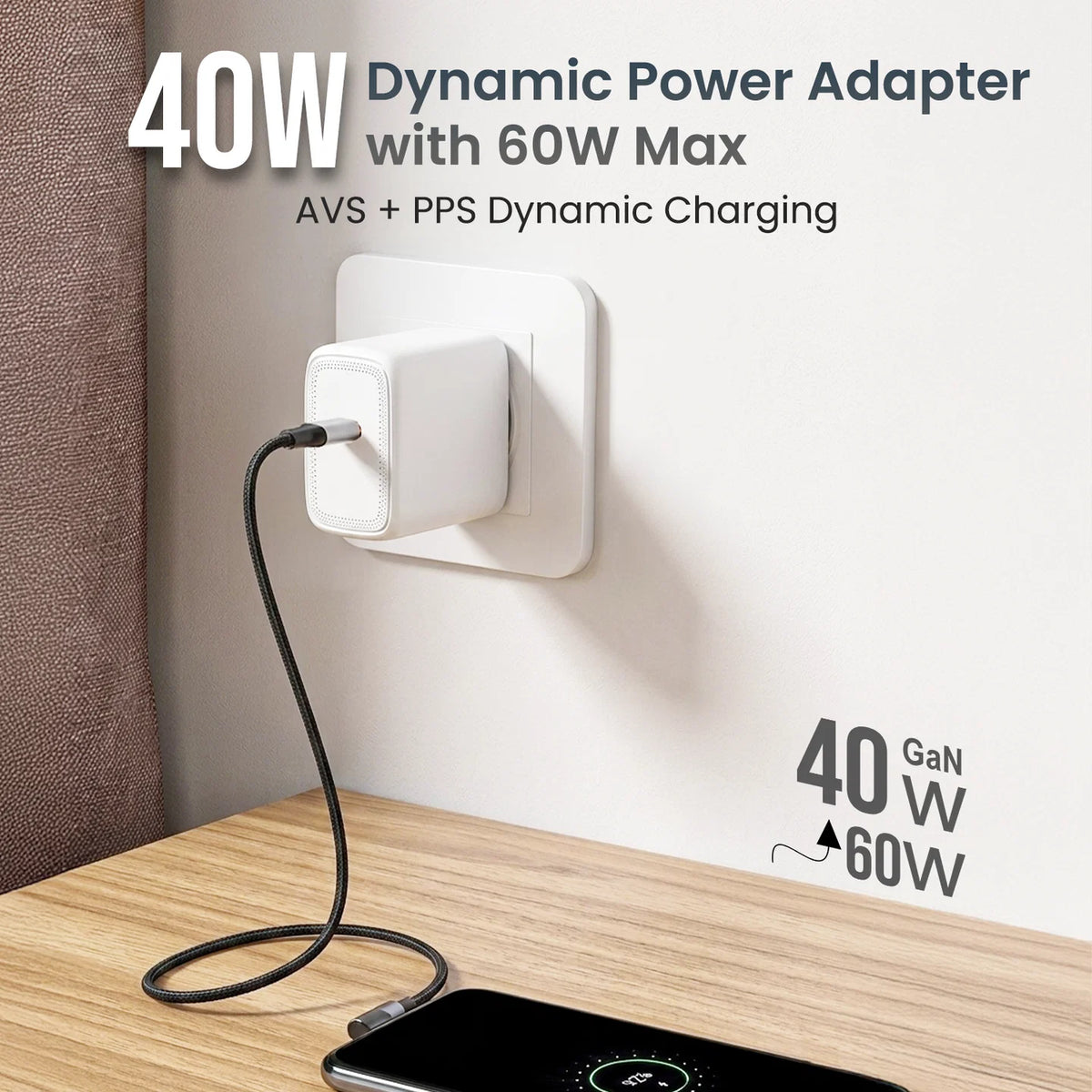 Adapto 40AVS 40W GaN Type-C Charger