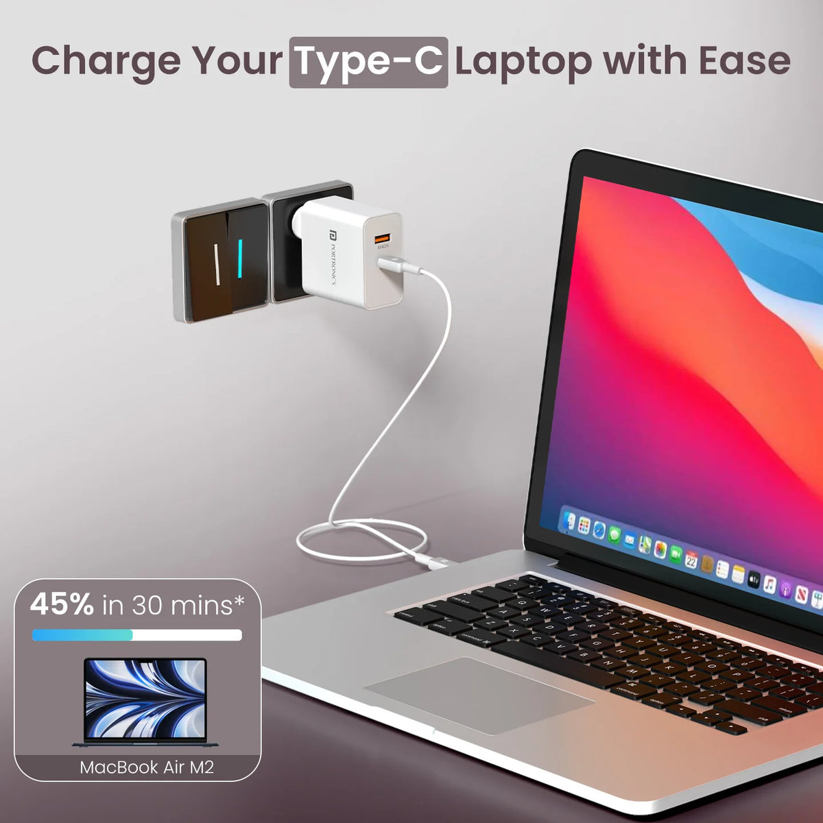 Adapto 45B 45W Dual Port Fast Charger