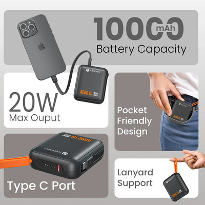 Aero 10 10000mAh Fast Charging Powerbank