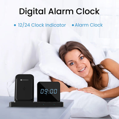 Bella 3-in-1 Wireless Charger Alarm Clock