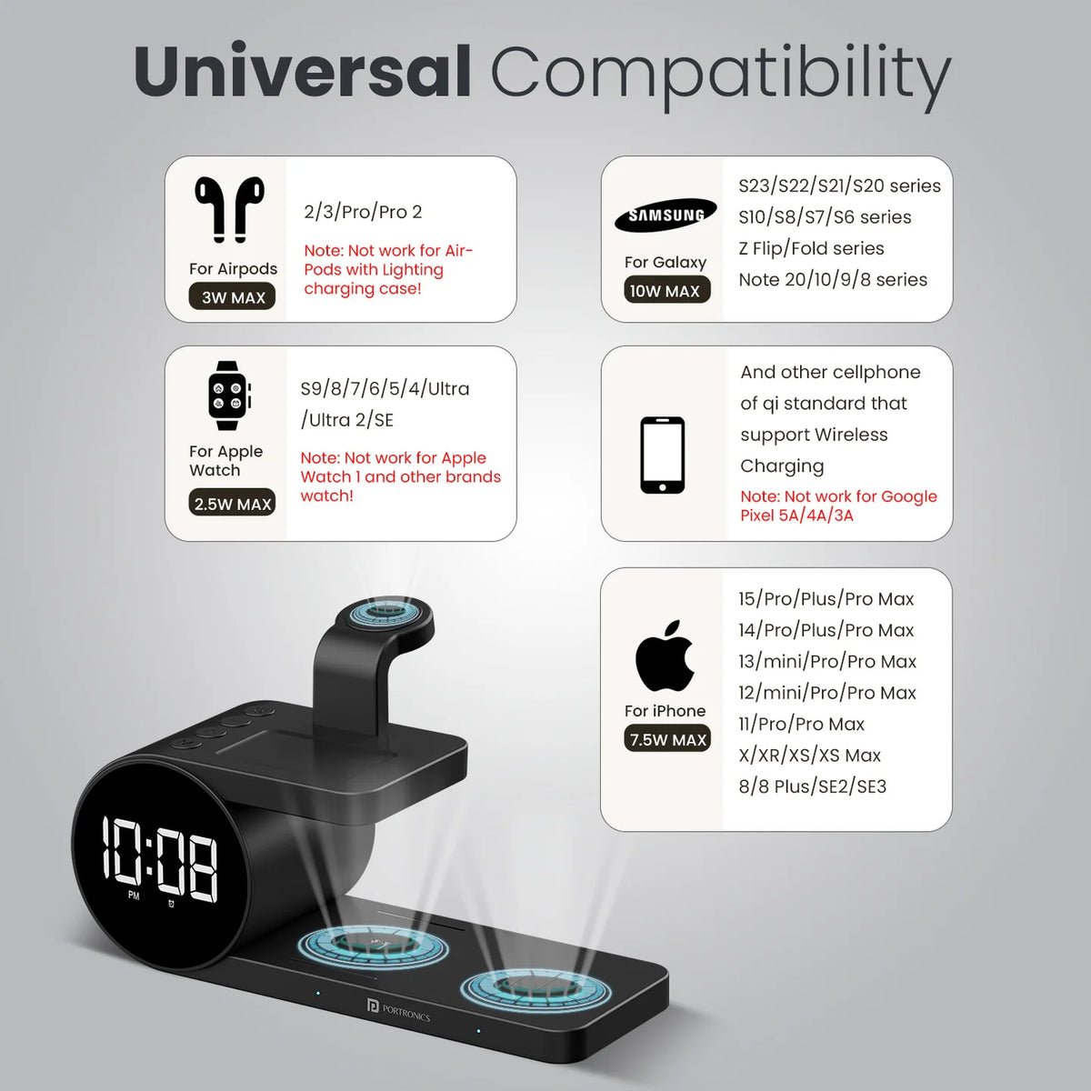 Freedom 6 15W 5-in-1 Wireless Charging Station