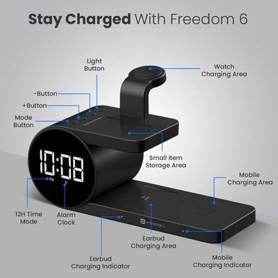 Freedom 6 15W 5-in-1 Wireless Charging Station