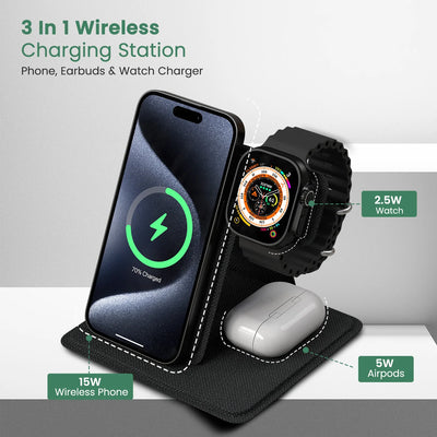 Freedom Fold 3 15W 3-in-1 Wireless Charger