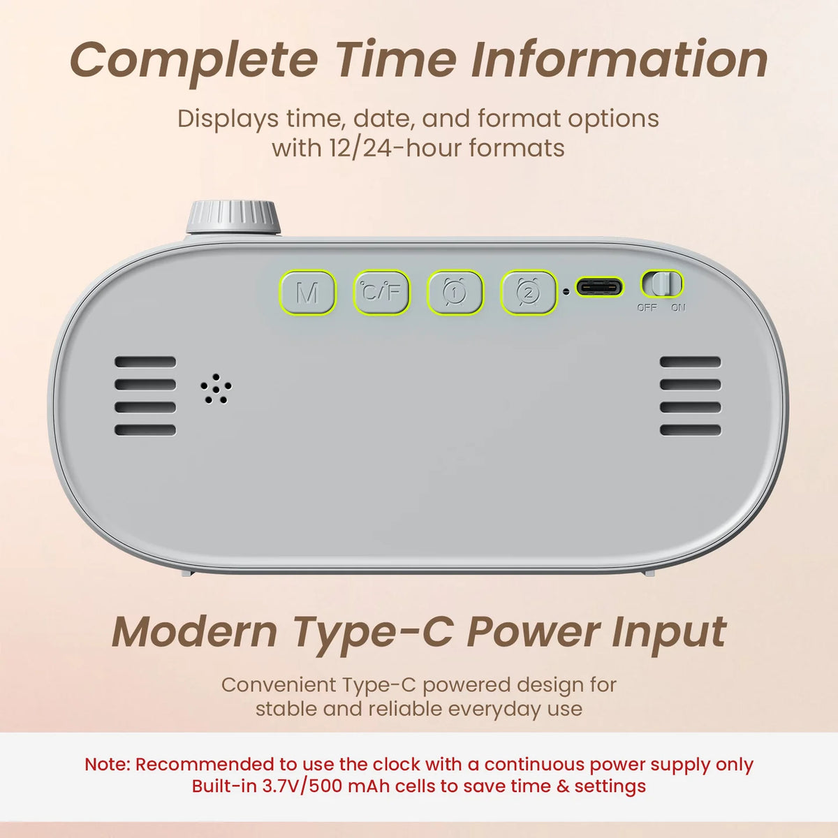 GlowTime LED Digital Alarm Clock