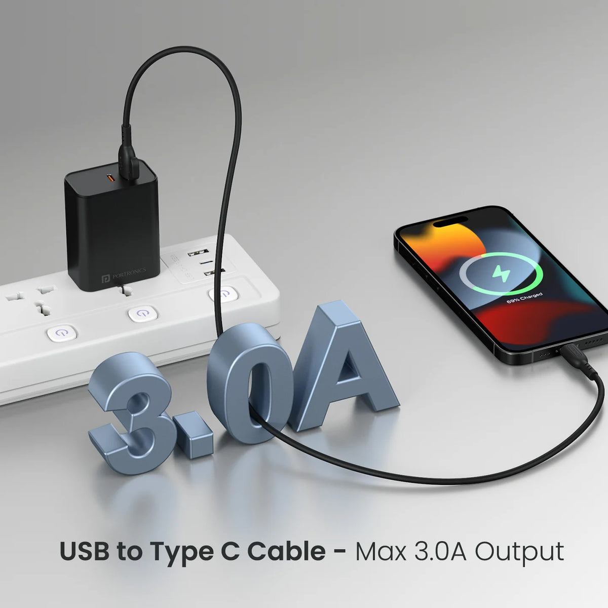 Konnect Core 3 USB to Type C Cable