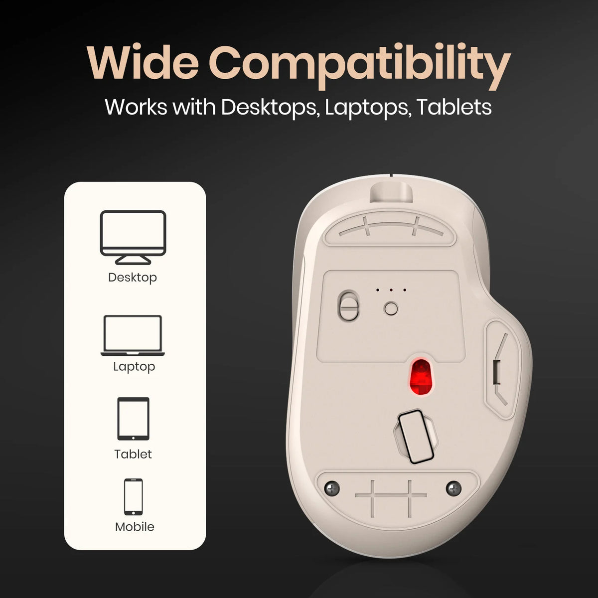 ToadGo Ergonomic Wireless Optical Mouse