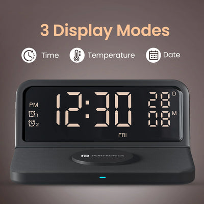Freedom 4E 15W Wireless Charger Alarm Clock